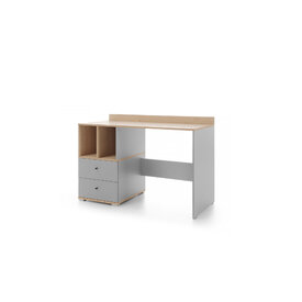 Písací stôl OR05 platinovo sivá/dub sušienkový 120x55x83