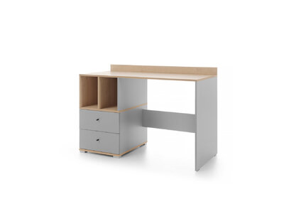 Písací stôl OR05 platinovo sivá/dub sušienkový 120x55x83