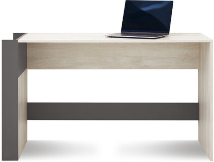 Písací stôl RM10 dub wilton biely/biela/antracit 130x55x76