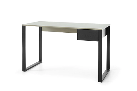 Písací stôl SE09 eukalyptus/dub baltský/čierny onyx 125x56x74,5
