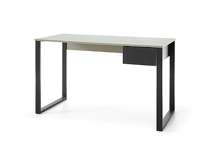 Písací stôl SE09 eukalyptus/dub baltský/čierny onyx 125x56x74,5
