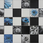 Plastový panel Mosaic blue flowers