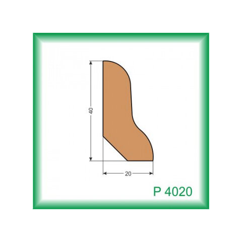 Podlahová lišta - P4020 /na objednávku - min. odber 100 m