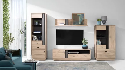 Polica AL13 dub estana/antracit 140x30x30