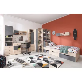 Polica DL12 dub/antracit 100x25x20