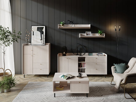 Polica GR09 piesková 133,5x22x17