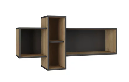 Polica NN11 grafit/dub riviera 110x28,5x55