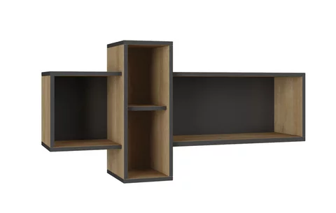 Polica NN11 grafit/dub riviera 110x28,5x55