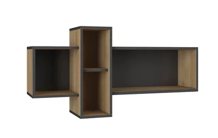Polica NN11 grafit/dub riviera 110x28,5x55