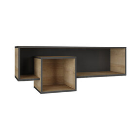 Polica NN12 grafit/dub riviera 110x28,5x40