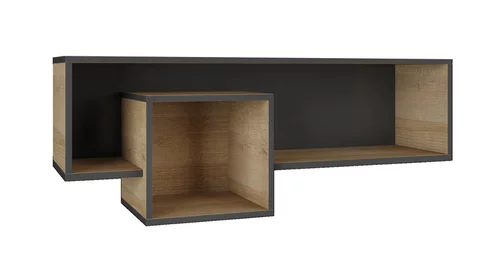 Polica NN12 grafit/dub riviera 110x28,5x40