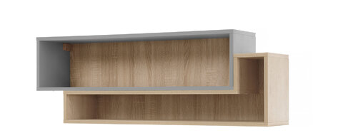 Polica OR07 platinovo sivá/dub sušienkový 115x25x40