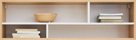 Polica PX12 dub sušienkový/biela/sivá 120x22x35