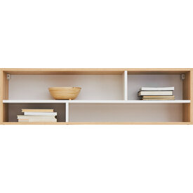 Polica PX12 dub sušienkový/biela/sivá 120x22x35