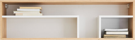 Polica PX13 dub sušienkový/biela/sivá 105x22x30