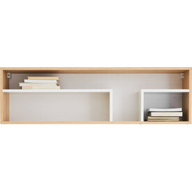 Polica PX13 dub sušienkový/biela/sivá 105x22x30