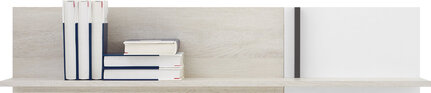 Polica RM13 dub wilton biely/biela/antracit 120x25x25
