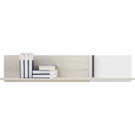 Polica RM13 dub wilton biely/biela/antracit 120x25x25