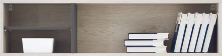 Polica RM14 dub wilton biely/biela/antracit 120x25x30