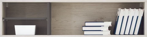 Polica RM14 dub wilton biely/biela/antracit 120x25x30