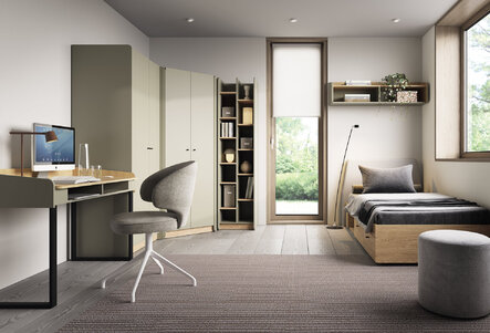 Posteľ s úložným priestorom AE12 L/P (bez matraca) eukalyptus 212x107x88