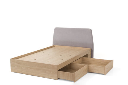 Posteľ s úložným priestorom AE13 L/P (bez matraca) eukalyptus 212x137x88