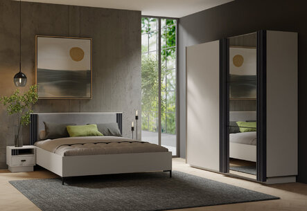 Posteľ s úložným priestorom AL19 kašmír 168x208x94,5