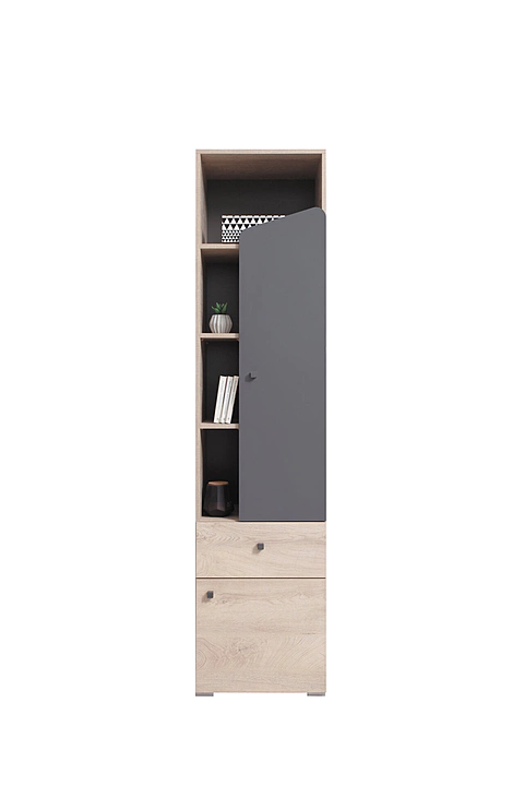 Regál DL04 dub/antracit 45x40x190