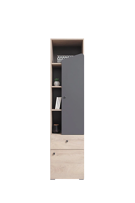 Regál DL04 dub/antracit 45x40x190