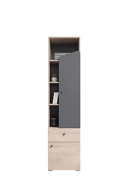Regál DL04 dub/antracit 45x40x190