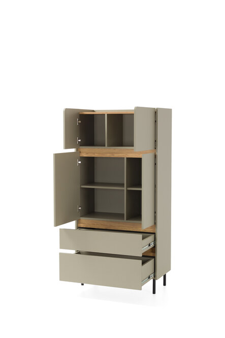 Regál LC05 eukalyptus/dub baltik 80x40x165