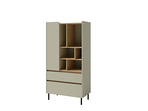 Regál LC06 eukalyptus/dub baltik 80x40x165
