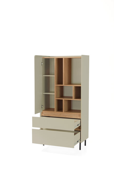 Regál LC06 eukalyptus/dub baltik 80x40x165