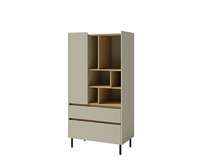 Regál LC06 eukalyptus/dub baltik 80x40x165