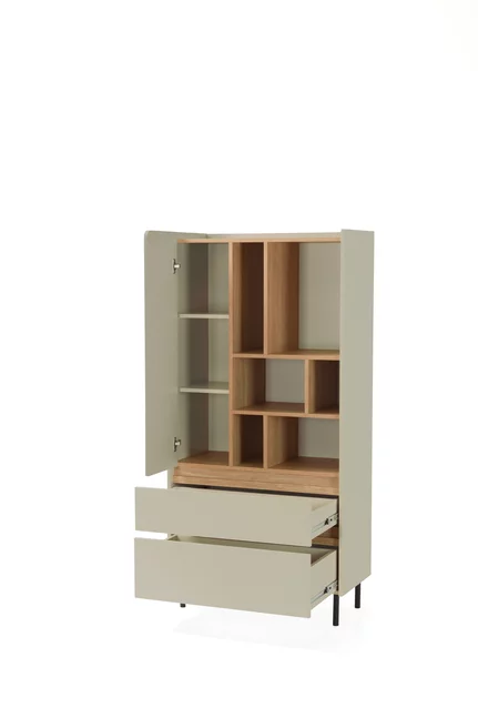 Regál LC06 eukalyptus/dub baltik 80x40x165