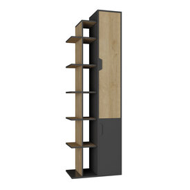 Regál NN04 grafit/dub riviera 60x40x195