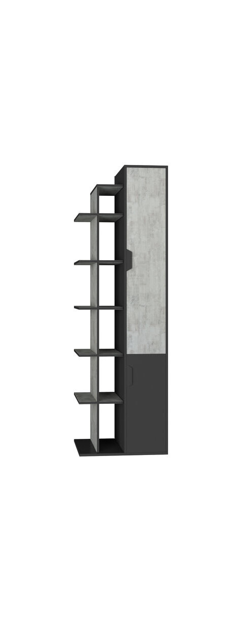 Regál NN04 grafit/enigma 60x40x195