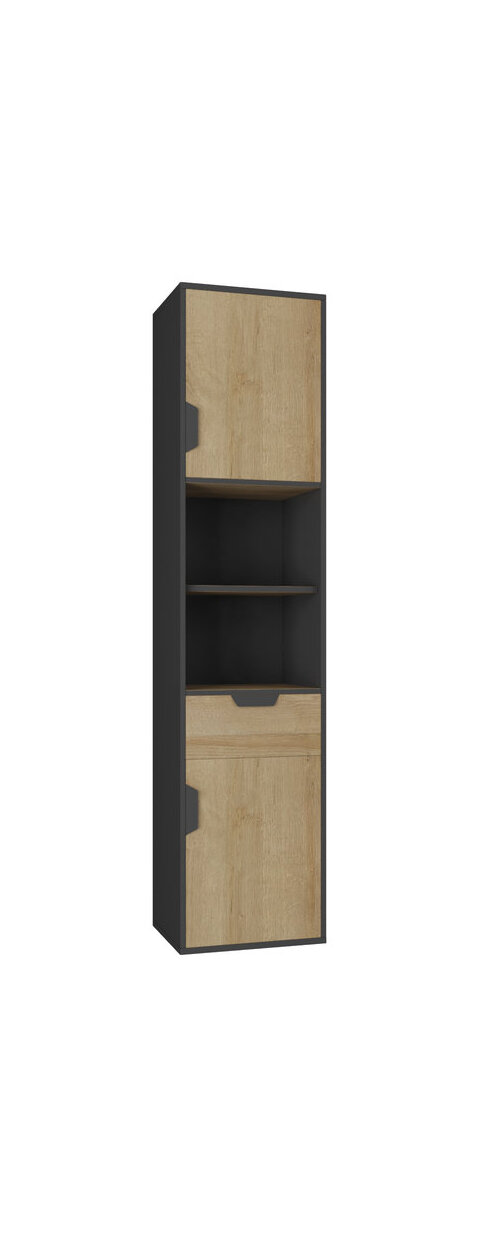 Regál NN05 L/P grafit/dub riviera 45x40x195