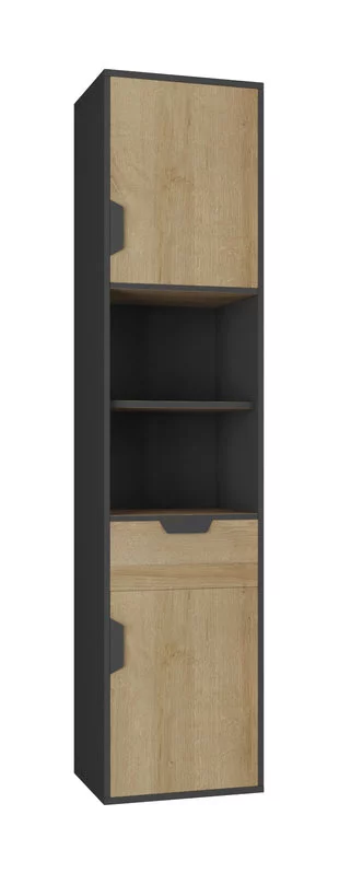 Regál NN05 L/P grafit/dub riviera 45x40x195