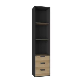 Regál NN06 grafit/dub riviera 45x40x195
