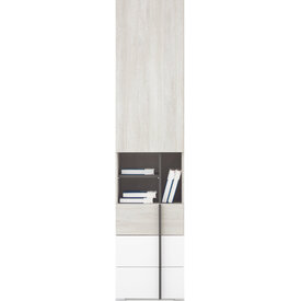 Regál RM03 dub wilton biely/biela/antracit 45x40x195