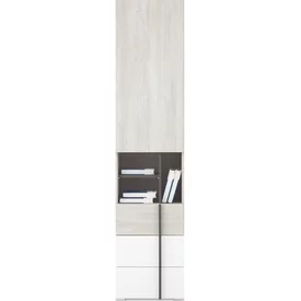 Regál RM03 dub wilton biely/biela/antracit 45x40x195