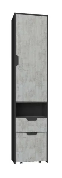 Regál s kontajnerom NN03 L/P grafit/enigma 45x40x195