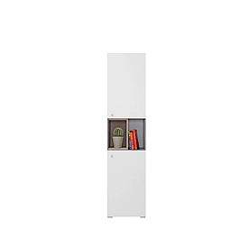 Regál Sigma 5 L/P betón/biela/dub 45x190x40