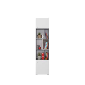 Regál Sigma 6 L/P betón/biela/dub 40x190x40
