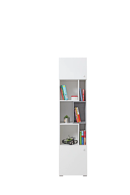 Regál Sigma 6 L/P biela/betón 40x190x40