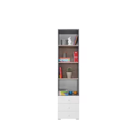 Regál Sigma 7 betón/biela/dub 40x190x40
