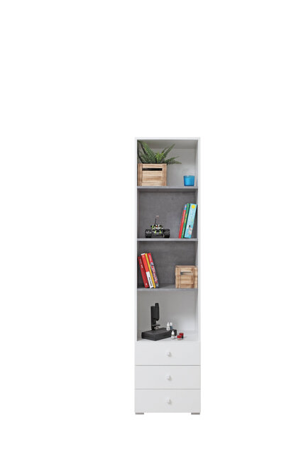 Regál Sigma 7 biela/betón 40x190x40