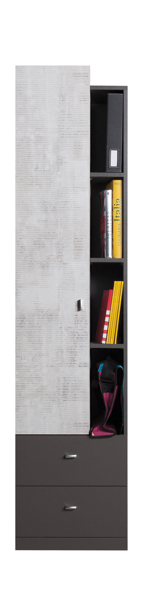 Regál Tablo 5 grafit/enigma 45x195x40