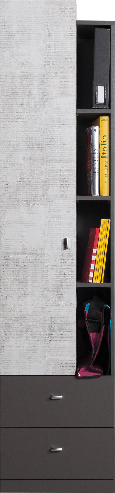 Regál Tablo 5 grafit/enigma 45x195x40